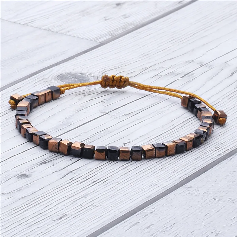 Модный квадратный Кристальный браслет Femme Charm регулируемый плетеный для женщин и