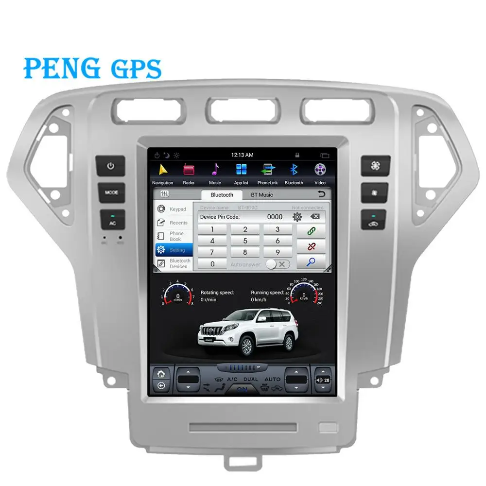 10 4 &quotTesla автомобильный Радио вертикальный экран для Ford Fusion Mondeo 2007 2010 gps