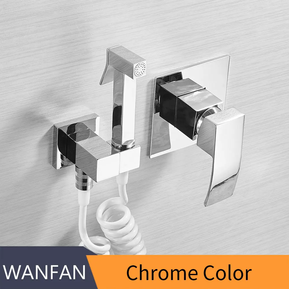Chrome Угол для унитаза, биде, медный, одиночный, холодный, для ванной комнаты, для туалета, душевой распылитель, насадка для биде, кран, оборудование для ванной комнаты 811357L - Цвет: Chrome