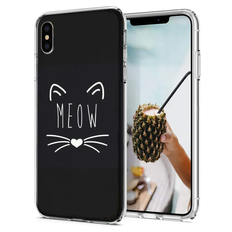 Soft Phone Case For iPhone 6 7 8 plus Covers TPU Colorful Cute Cat Dog Bear Pattern Fundas X XR XS F053 |