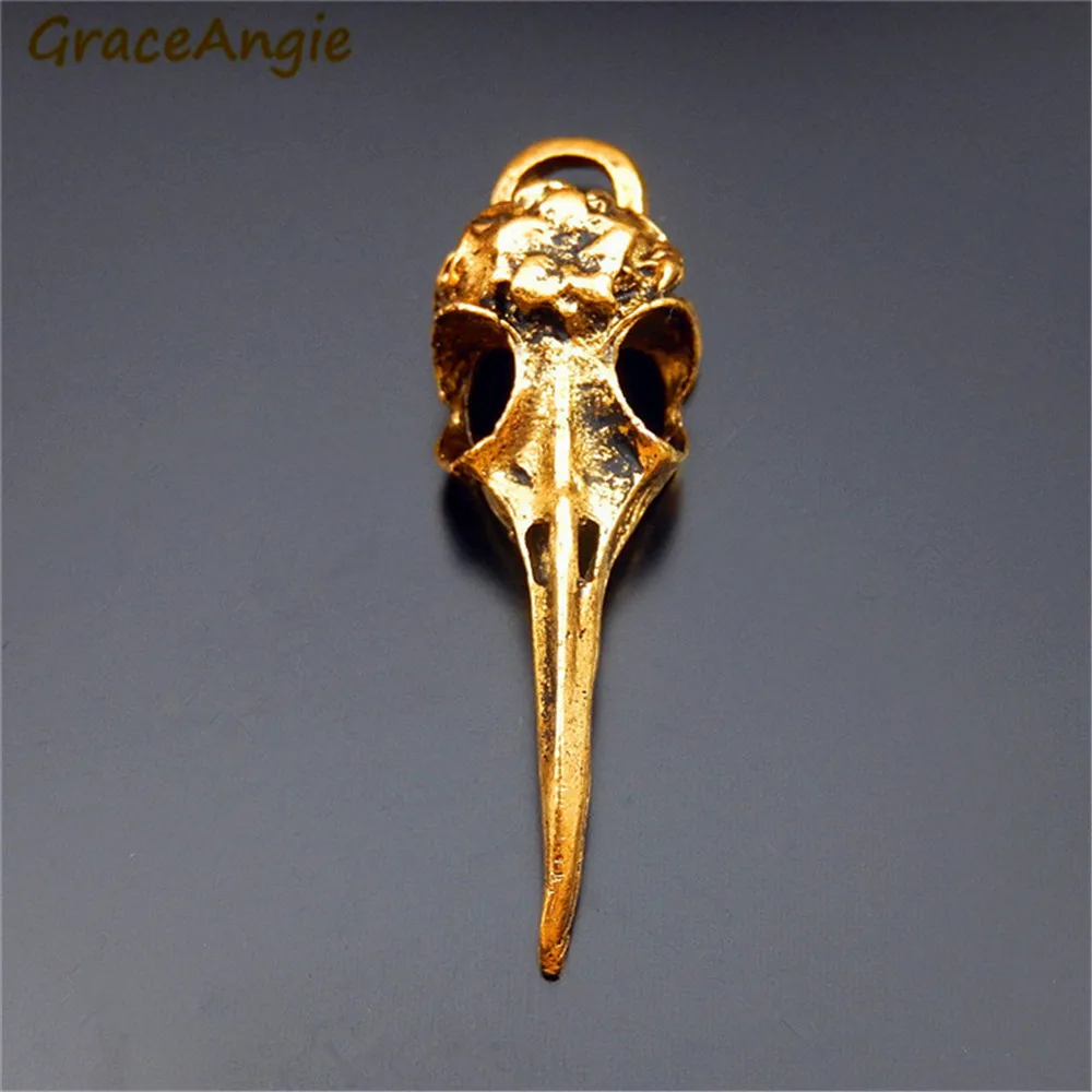 4 шт. подвеска в виде черепа головы птицы|charms antique bronze|charms antiquemini charms |