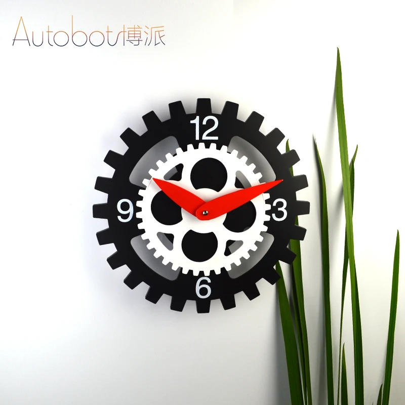 Оригинальные большие шестерни Autobot бесшумные динамические часы для спальни