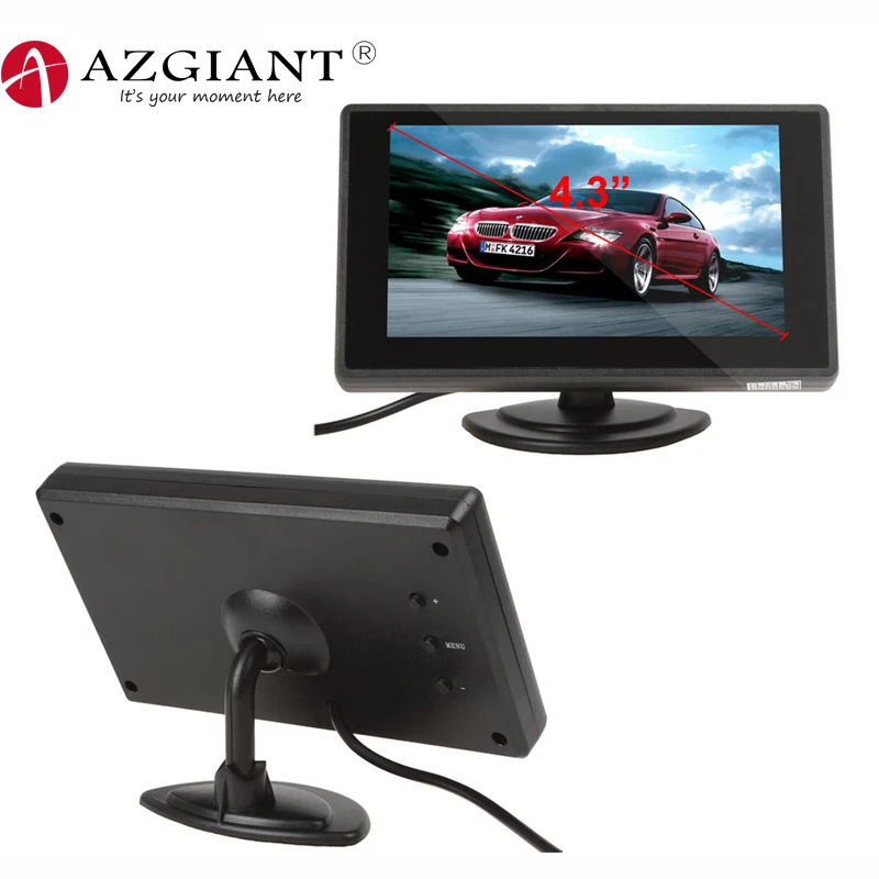 AZGIANT 4 3 дюймов HD TFT LCD цветной монитор в тире автомобильный заднего вида камера 480