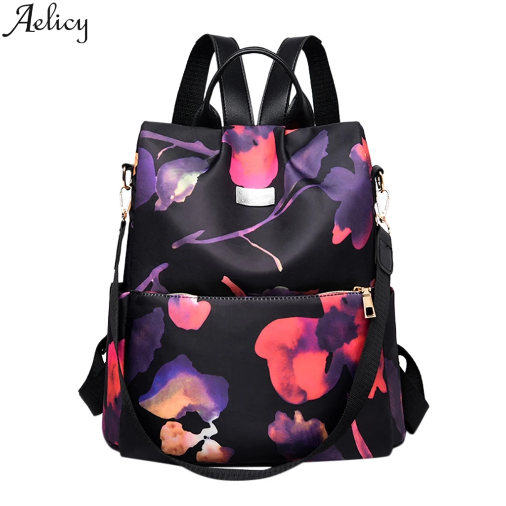 Aelicy Модный женский нейлоновый рюкзак с принтом высокое качество для