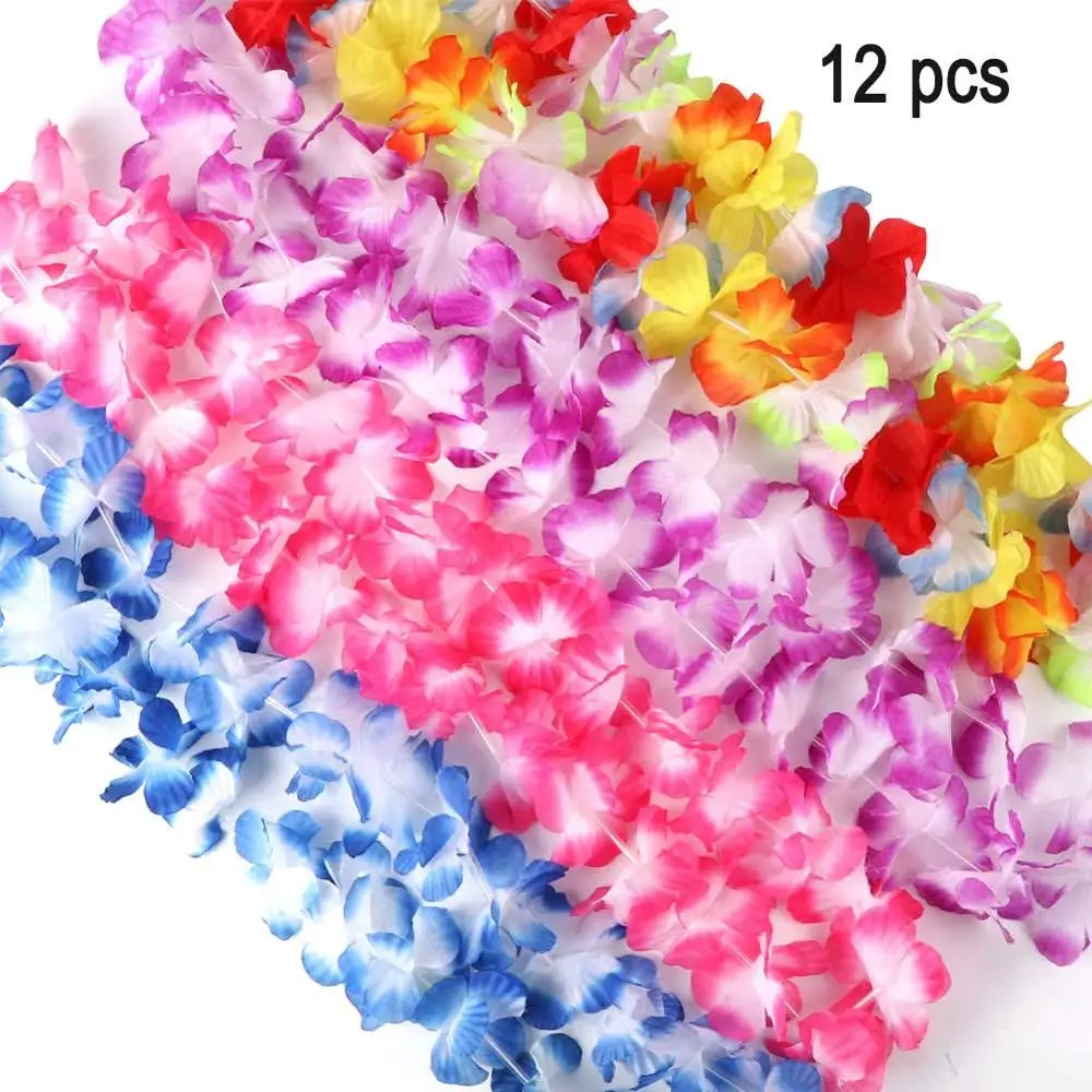 Flower Necklace OurWarm Jungle вечерние принадлежности воздушные шарики в виде животных тропические Пальмовые Листья с днем рождения баннер сафари День Рождения украшения для детей - Цвет: Flower Necklace