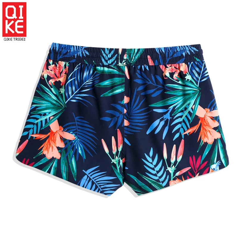 Female New Swimming trunks hawaiian swimsuit quick dry surfing printed tropical swimwear breathable briefs board shorts mesh