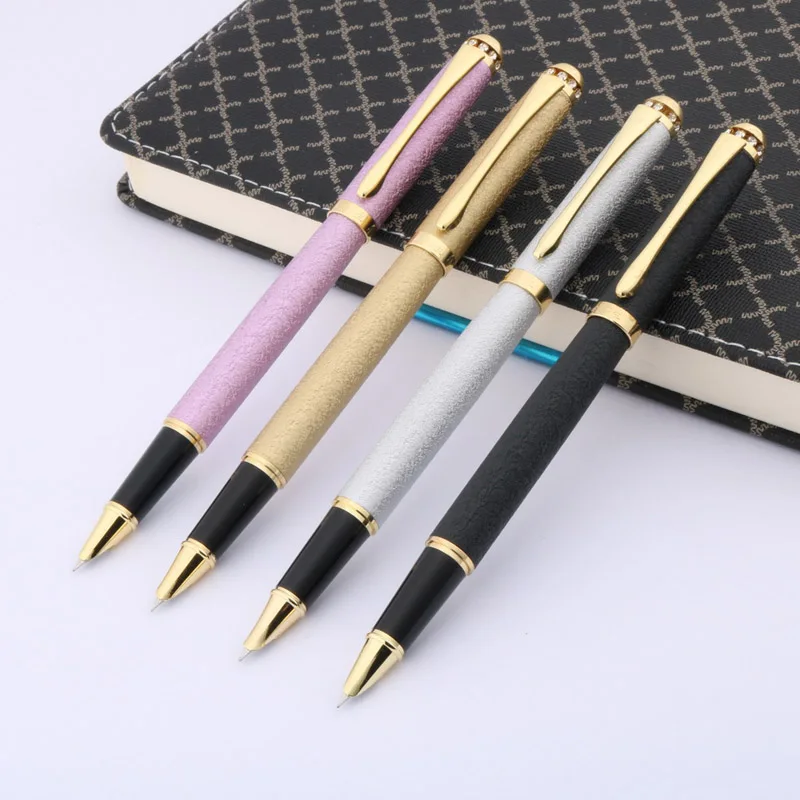 

1pc Matte office classic goddess luxurious white Zircon stone golden gift Fountain Pen
