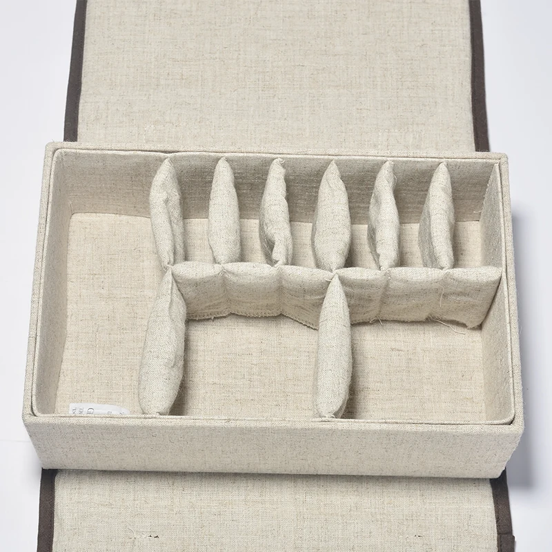 Японский стиль портативная походная чайная посуда сумка для хранения льняной