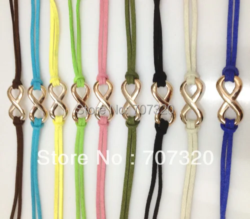 Неоновый браслет Infinity 4 шт./лот кожаный с подвесками ювелирные изделия дешевый