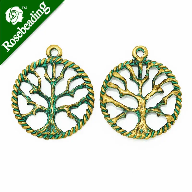 Множество 20 шт. ярь медка патилатунные талисманы штамповка патина талисманы.