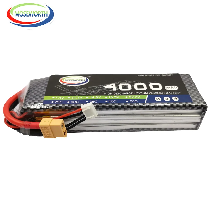 Аккумулятор 3S 11 1 В 4000 мАч 40C 80C RC Lipo для радиоуправляемого вертолета модели