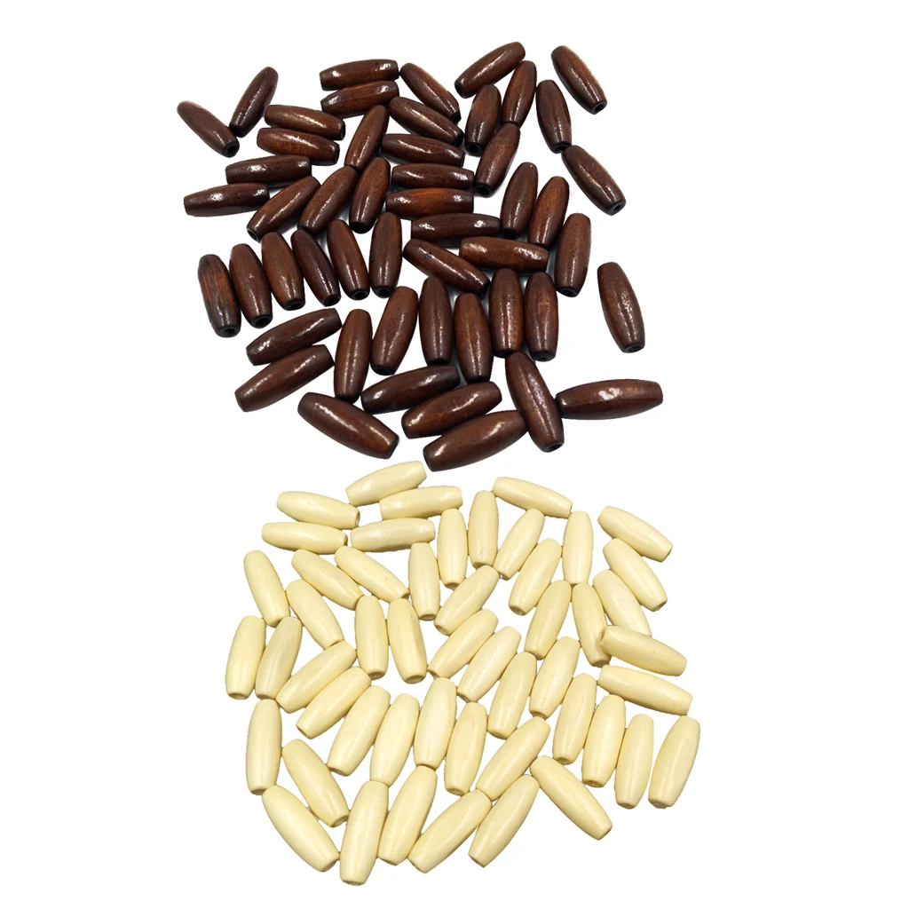 50 шт., деревянные овальные бусины для ювелирных изделий, 8 х23 мм