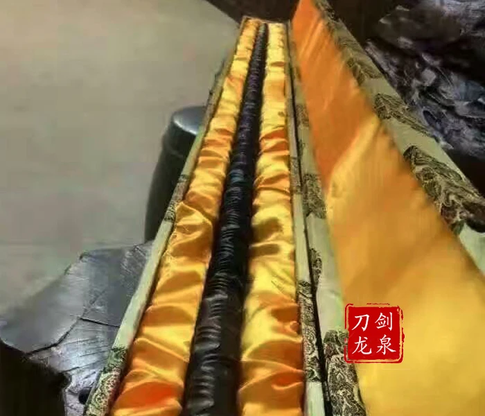 Топ Высокоуглеродистая сталь Золотой cudgel стержень торсионный ушу стержень Тяжелая железная палочка холодное оружие не точить ручная работа сделано в Longquan