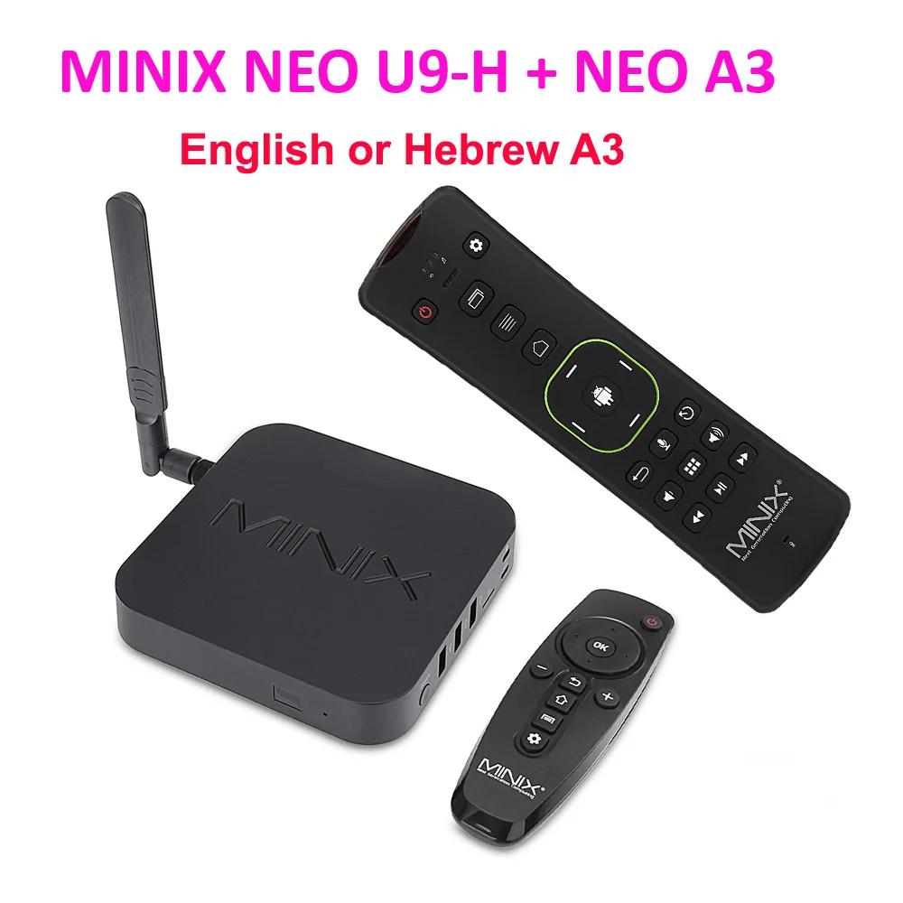 ТВ приставка MINIX NEO U9 H + на иврите A3 Android 7 1 Amlogic S912 2 Гб Восьмиядерный процессор