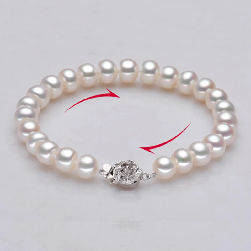

Sinya pearls strand bracelets for women with high luster natural freshwater pearl 9-10mm hot sale fine pearl jewelry