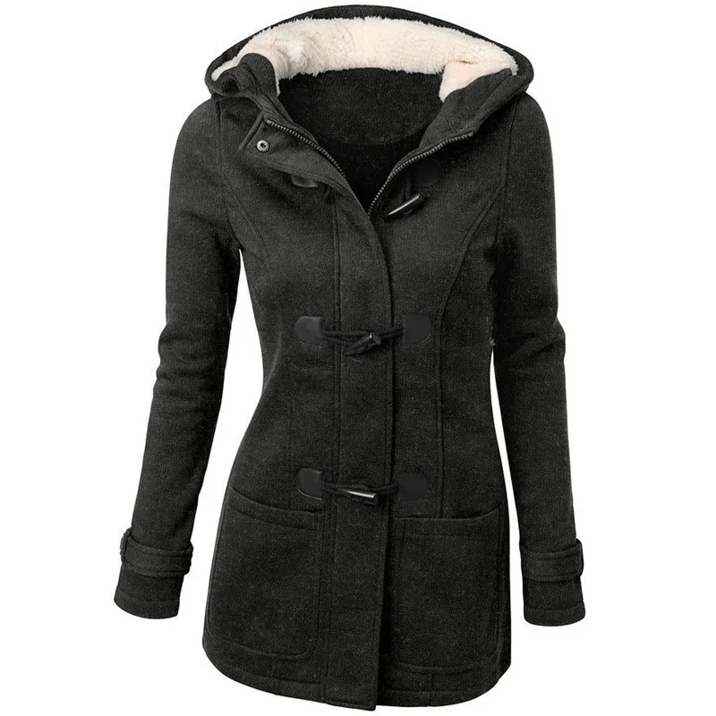dark grey WSYORE размера плюс парка зимняя куртка женская толстая верхняя одежда с капюшоном хлопковое пальто новые осенние тонкие студенческие куртки и пальто NS563 - Цвет: dark grey