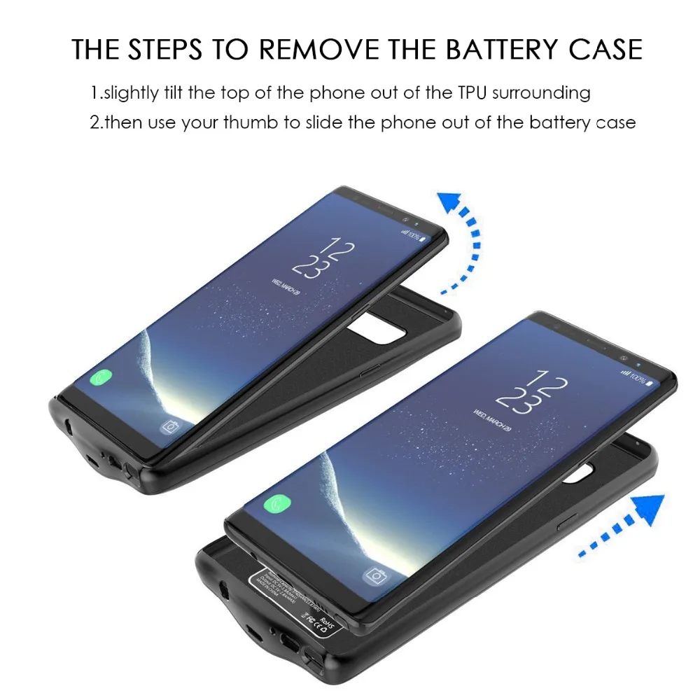 5500 мАч чехол-аккумулятор для samsung Galaxy Note 8 портативный Банк питания зарядное