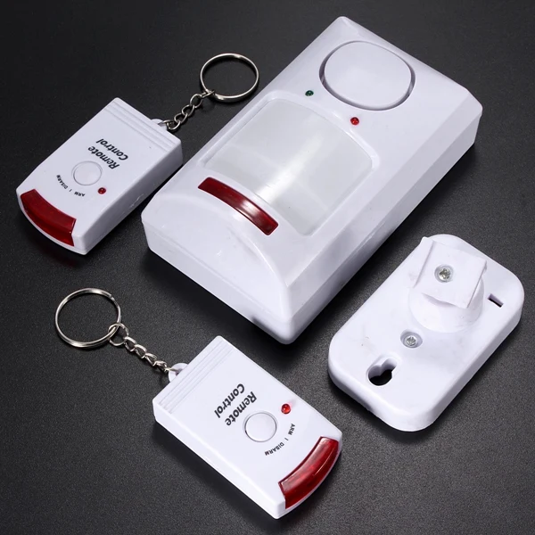 

Portable IR Wireless Motion Sensor Detector + 2 Remote Home Security Burglar Alarm System