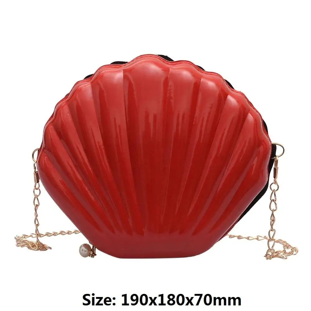Type A PVC Red Женские сумки на плечо с цепочкой, одноцветные, новинка, маленькие сумки через плечо из ПВХ, женские сумки через плечо - Цвет: Type A PVC Red