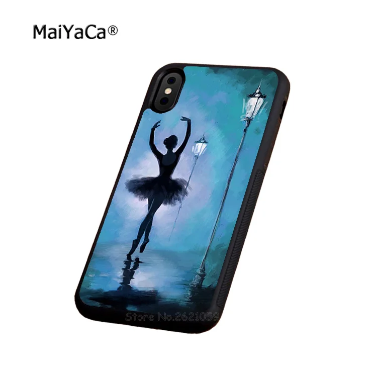 Балерина Девушка Мягкий край жесткий чехол для телефона iPhone 5S SE 6 6S plus 7 8 X XR XS MAX
