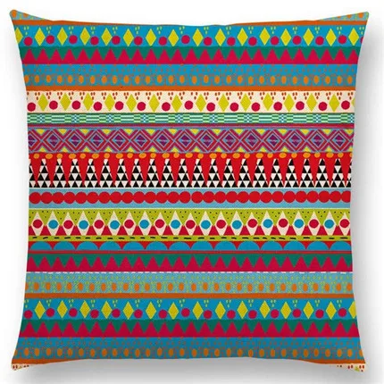 Хиппи в горошек, Boho Acqua Navajo Aiyana, декоративный узор, этнический принт, типи, Геометрическая полоса, чехол для подушки, чехол