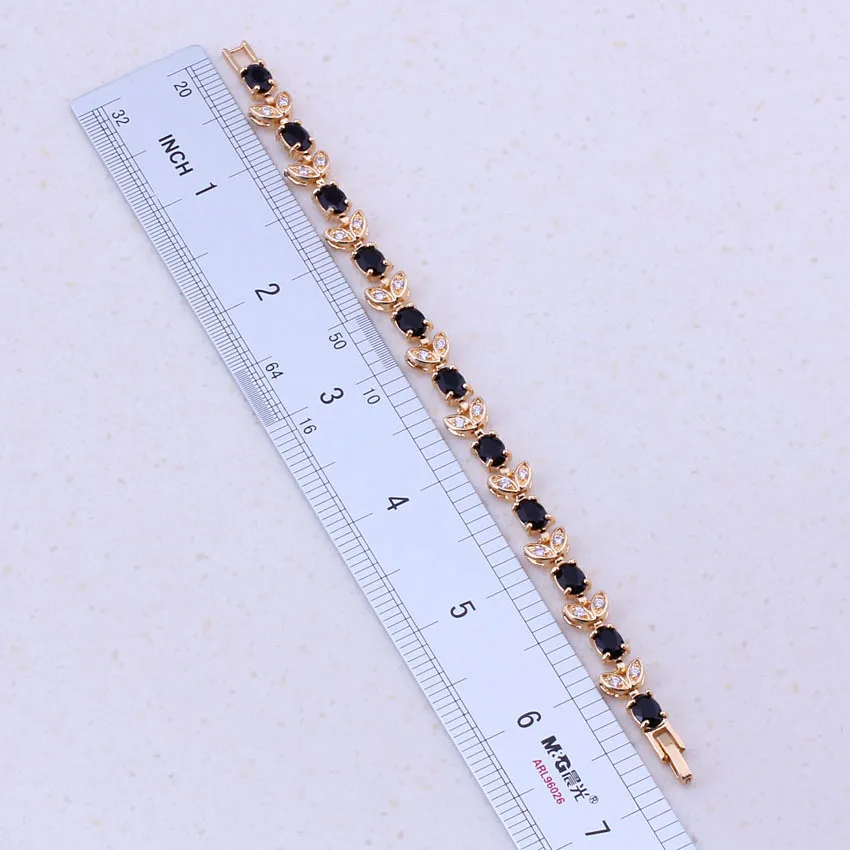 Женские вечерние браслеты I0253 блестящие черные с искусственным кристаллом и