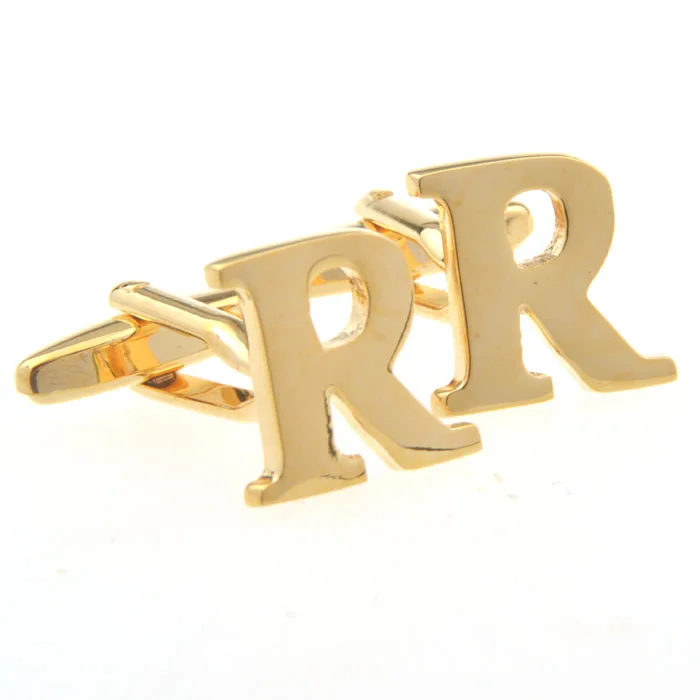 Letter R cufflinks Men's shirt cuff link wedding gift | Украшения и аксессуары