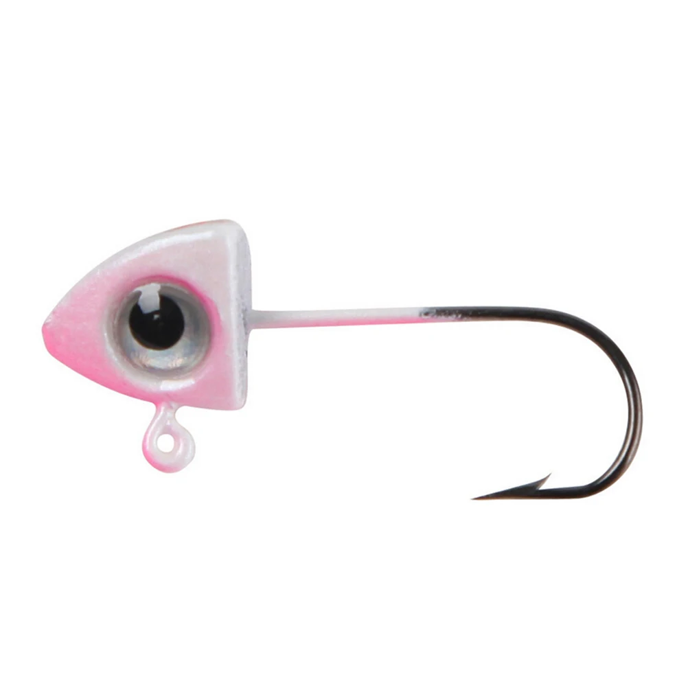 Pink 2g 5 шт./лот, 2 г, 3 г, 3 цвета, 3D глаза, свинцовая головка, колючий крючок, Mustad, Вибрационный крючок, рыболовные крючки, свинцовая головка, крючок - Цвет: Pink 2g