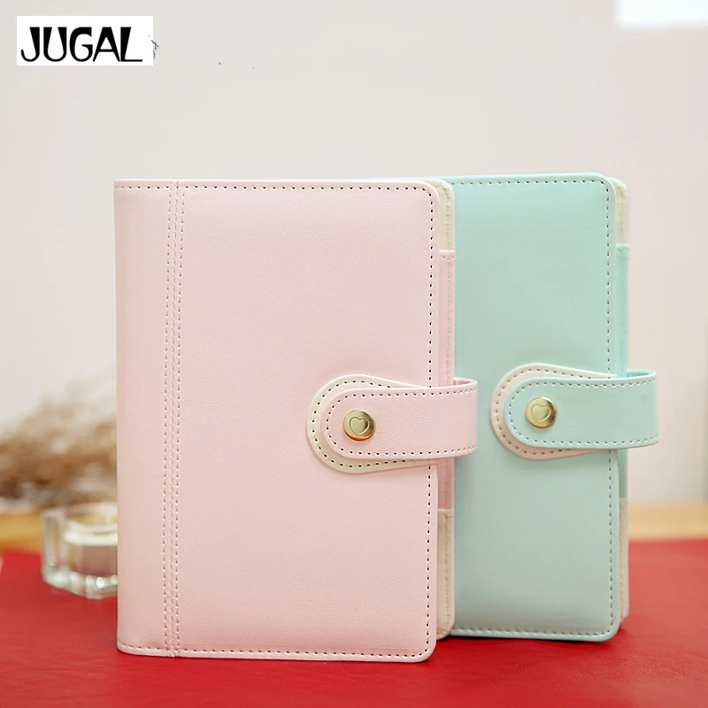 Милый кожаный блокнот Macaron со спиралью органайзер офисный школьный дневник