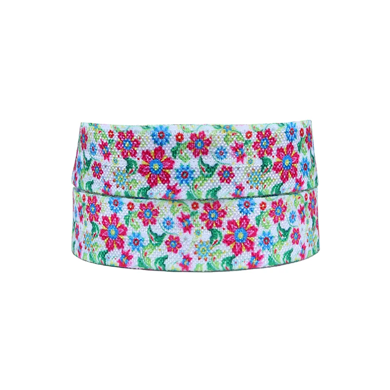 

(50yards/lot) Baby headband foe tiny flower printed elastic webbing