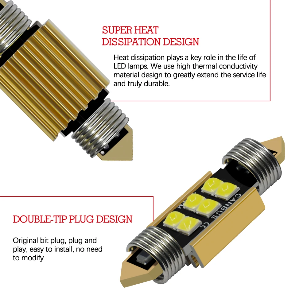 3030 6SMD canbus купольный светильник черный 6smd festoon 31 мм 36 39 41 led для чтения|Сигнальная