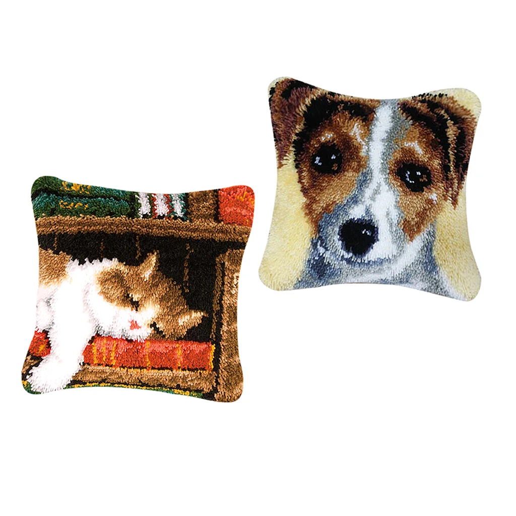 Комплект из 2 предметов с изображением животных защелки крючка подушки вышивкой