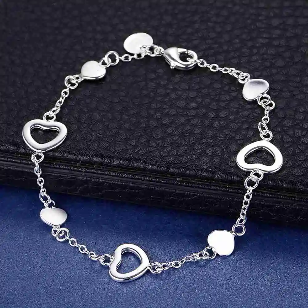 Бесплатная доставка посеребренные браслеты для женщин оптовая продажа