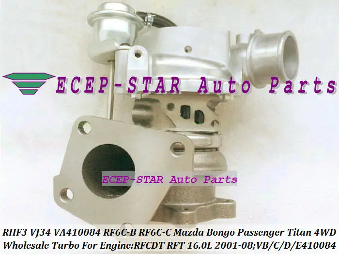 Турбокомпрессор RHF3 VJ34 VA410084 VD410084 RF6CB RF6CC RF6C13700 Для MAZDA Bongo пассажирский Titan 4WD 2001-08 RFCDT