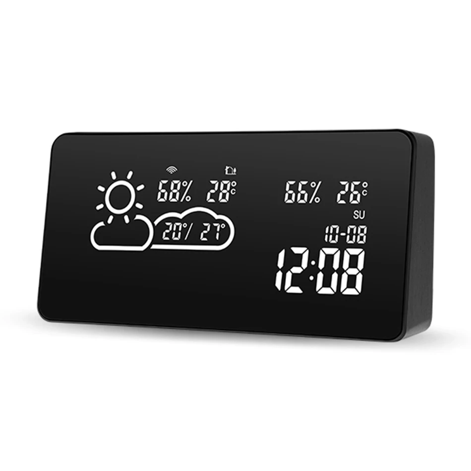 DIGOO DG C12 умный WIFI светодиодный с отрицательным экраном Метеостанция дом