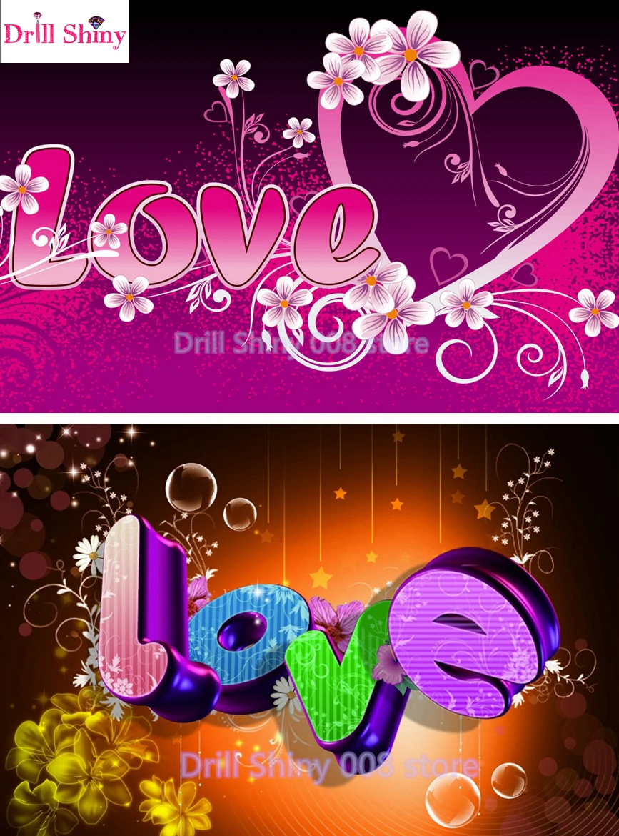 

Love flower 5d DIY Diamond Painting Cross Stitch Full Square/round Drill Diamond Embroidery Valentine's Day Mosaic Diamond Gift