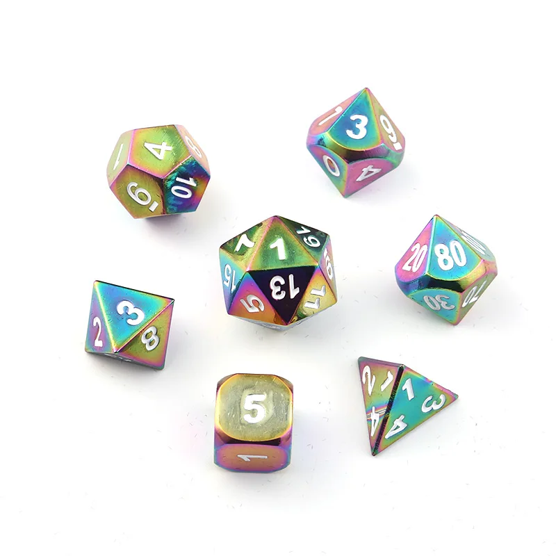 Dobbelstenen Dnd набор металлизированных многогранных Rpg подземелья Драконий продукт D20