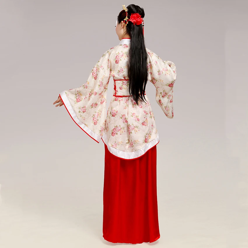 Древнее платье Hanfu Tangsuit традиционная китайская одежда династия элегантный стиль принцессы народный танцевальный костюм праздничная одежда