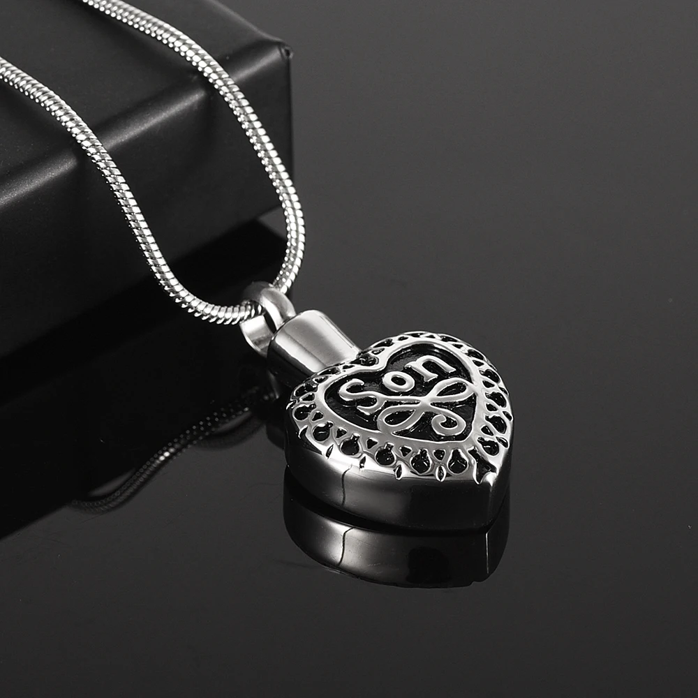 IJD8373 Retro Heart Urn Family Member Son Loss Keepsake Urns Memorial Jewelry Hold Ashes Cremation Pendant | Украшения и