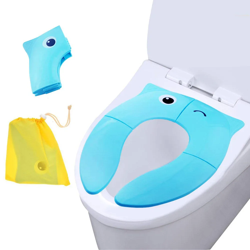 

Foldable Potty Training Seat Baby Travel Toilet Potty Seat Covers Non Slip Pads portableToilet Folding children urinal cushion/C