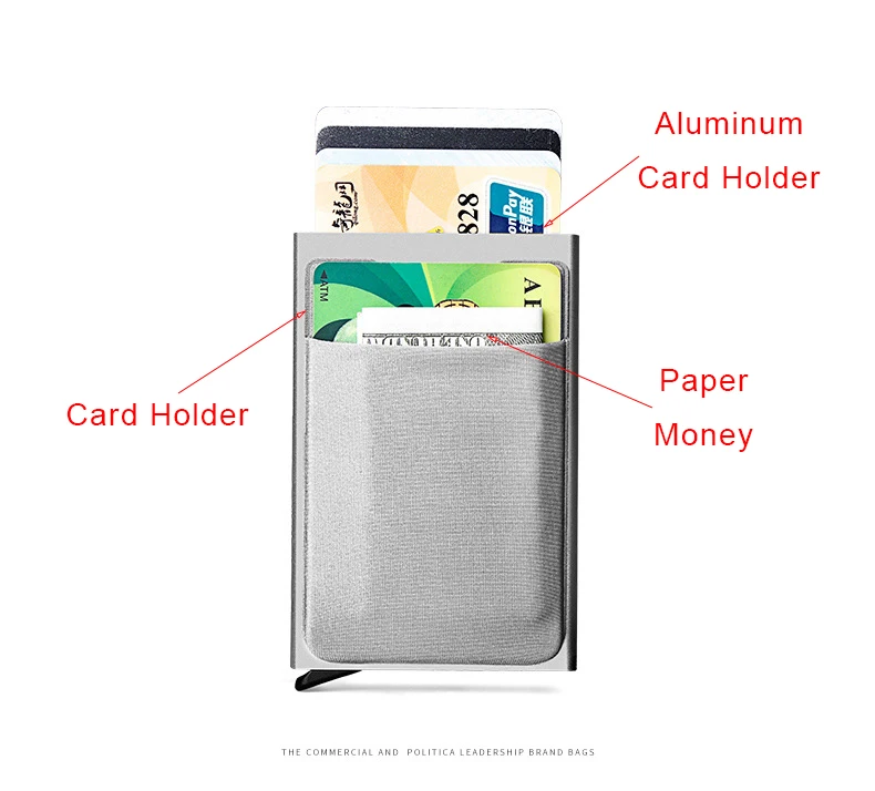 Противоугонная Rfid Bocking Кредитная карта держатель Защитная Сумка Бизнес ID Case Чехол для мужчин компактная алюминиевая металлическая тонкая Сумочка пропуска