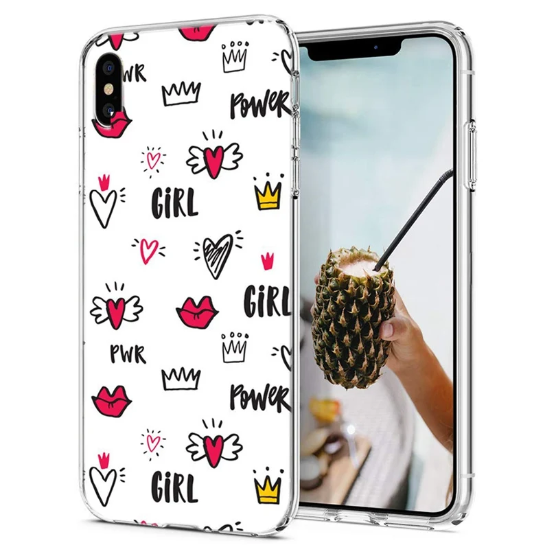 Чехол для iPhone 7 8 Plus 6 6S/6, мягкий TPU чехол с дизайном мультяшного цветка X XS XR Max, задняя обложка для телефона, фундас Q159.