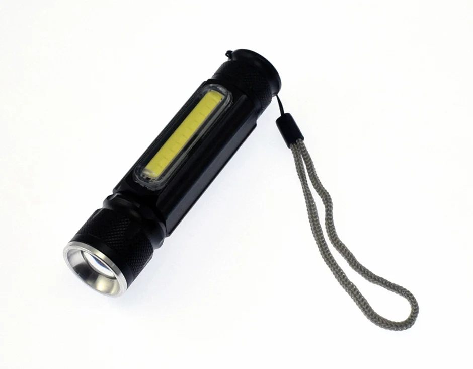 USB Перезаряжаемый Аккумулятор для светодиодного фонарика XML-T6 фонарь на светодиодах COB боковой свет Электрический фонарь ночник Сильный Магнит База ночник