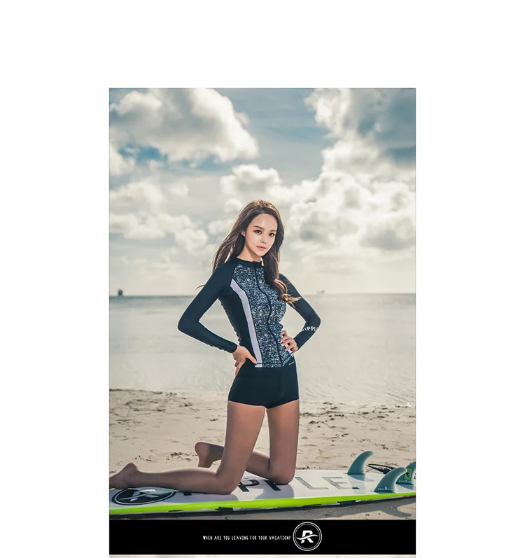 Одежда для плавания для женщин Модный Rashguard купальник для серфинга с длинным рукавом танкини больших размеров для серфинга купальные костюмы Раш Гард бадпак