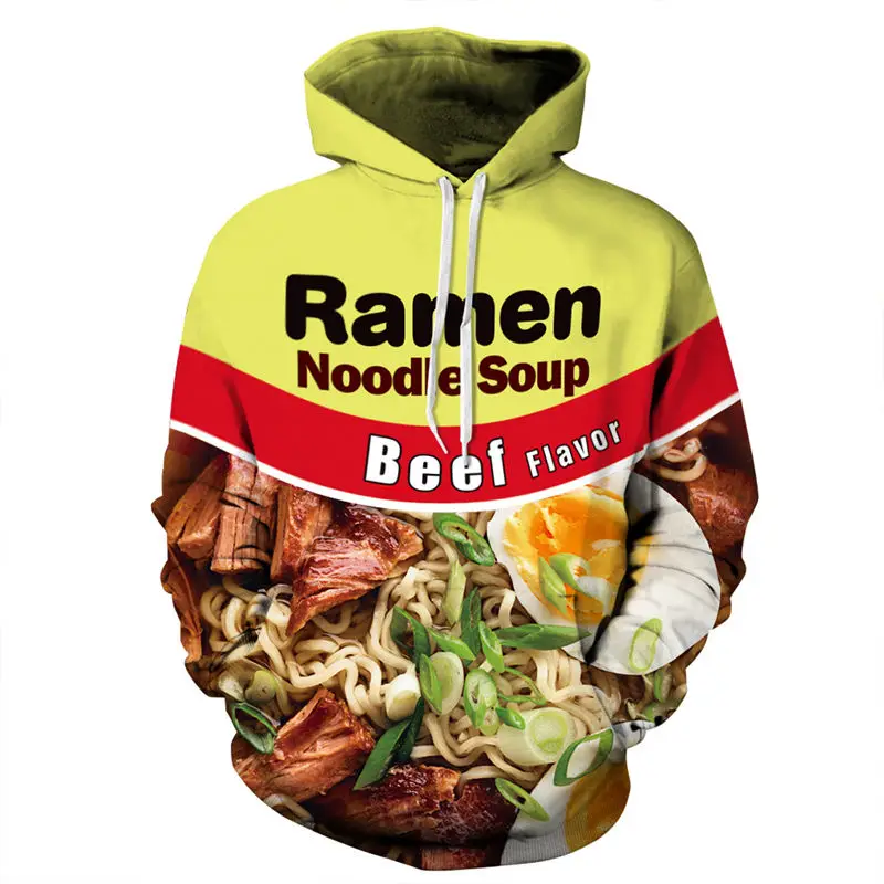 ISTider 2017 Новый стиль 3D Толстовка брендовая одежда Ramen лапша суп свитшот с принтом