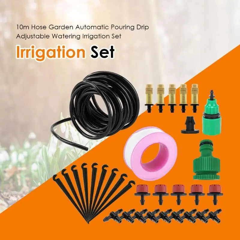 10/20/25/30m Garden Automatic Pouring Drip Irrigation System Garden Irrigation Kit Adjustable Drip Spray Watering Irrigation Set