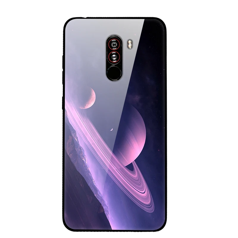 Чехол для Xiaomi Pocophone F1 жесткая задняя крышка из закаленного стекла Redmi Note 8 Pro чехол