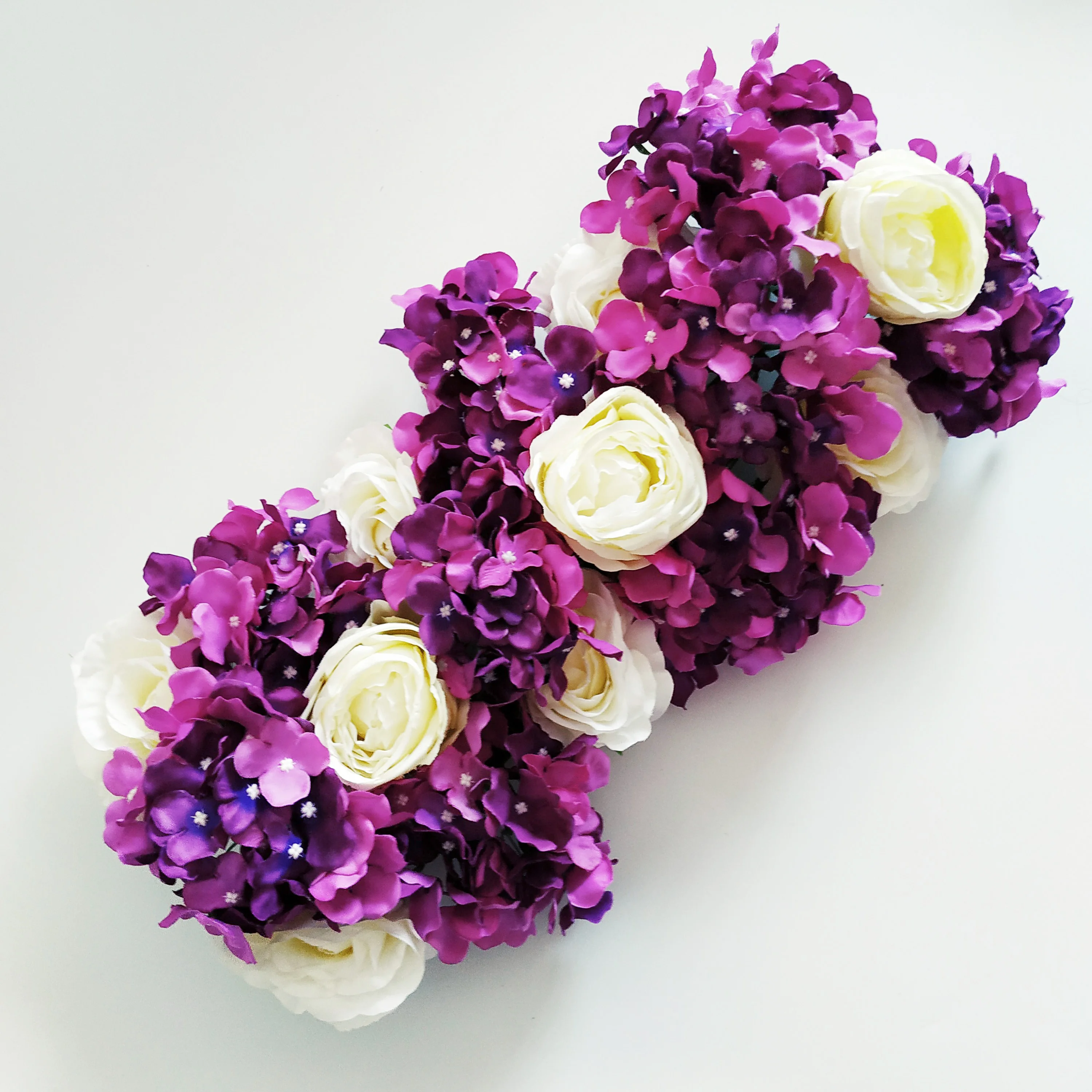 25x50 cmpurple Высокое качество искусственный цветок стены свадебное украшение арки центральный фон стол центральный цветок шар задний план Декор - Цвет: 25x50 cmpurple