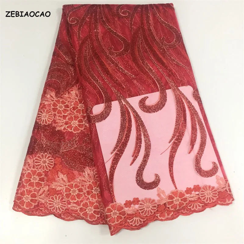ZEBIAOCAO 2019 Новые поступления Африканский Французский кружево ткань высокое