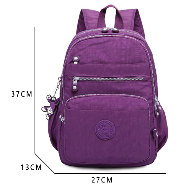 Deep purple Mini Backpack Female School Backpack Mochila Women Backpacks Waterproof School Bags For Teenage Girls Laptop Bagpack Sac A Dos - Цвет: Deep purple